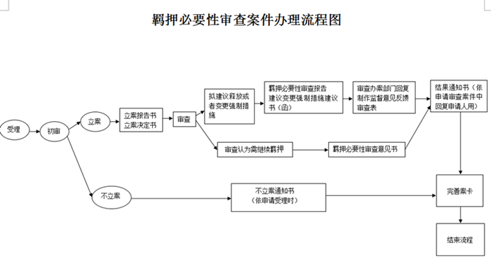 羁押必要性审查案件办理流程图